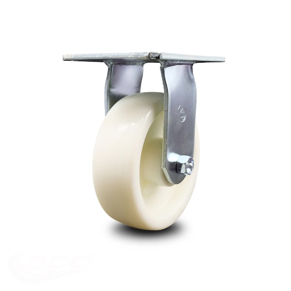 6 Inch Heavy Duty Top Plate Nylon Rigid Caster with Ball Bearing
